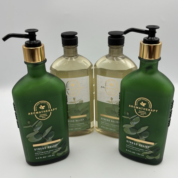 Bath & Body Works Other - Bath & Body Works Aromatherapy Stress Relief Eucalyptus Spearmint Lotion Wash